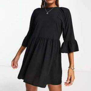 ASOS DESIGN batwing sleeve smock mini dress size 12
